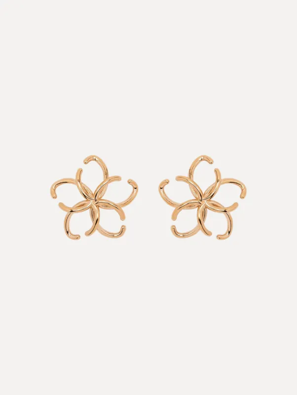 Large O Flower Earrings sold by Oscar de la Renta