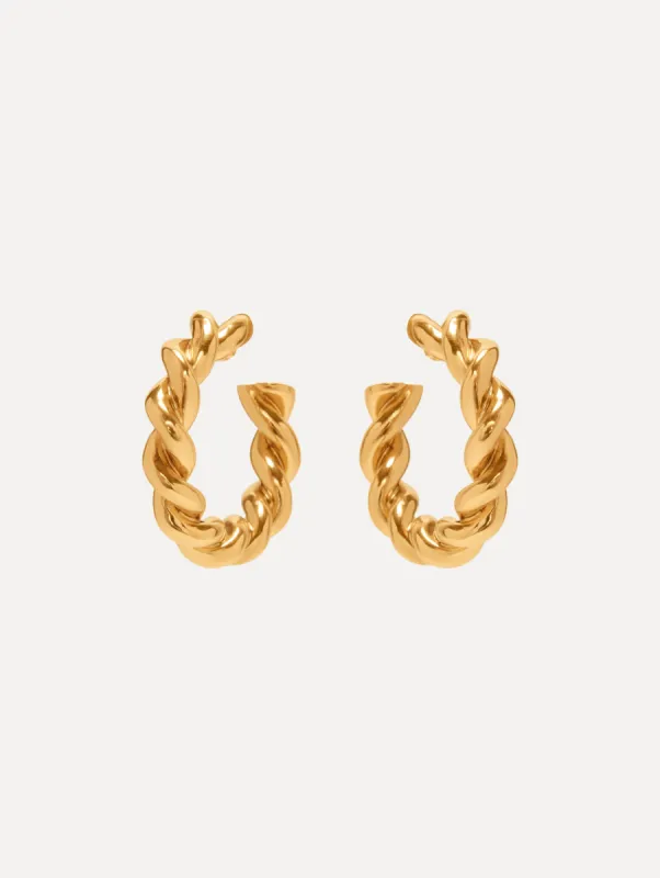 Large Rope Hoop Earrings made by Oscar de la Renta