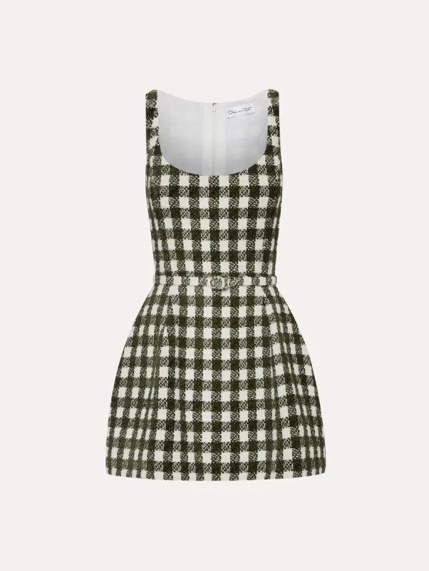 Chenille Check Tweed Dress sold by Oscar de la Renta