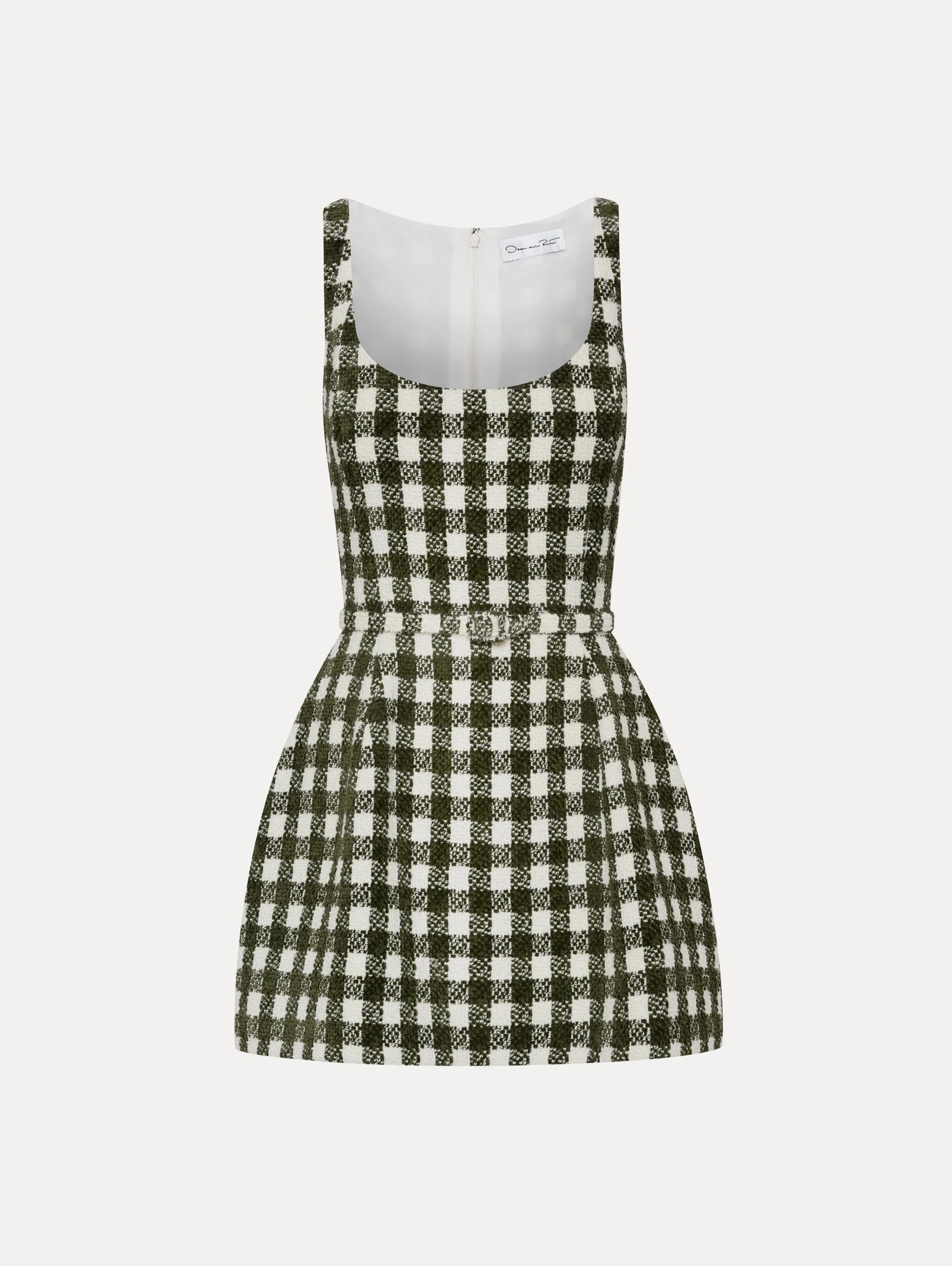 Chenille Check Tweed Dress sold by Oscar de la Renta
