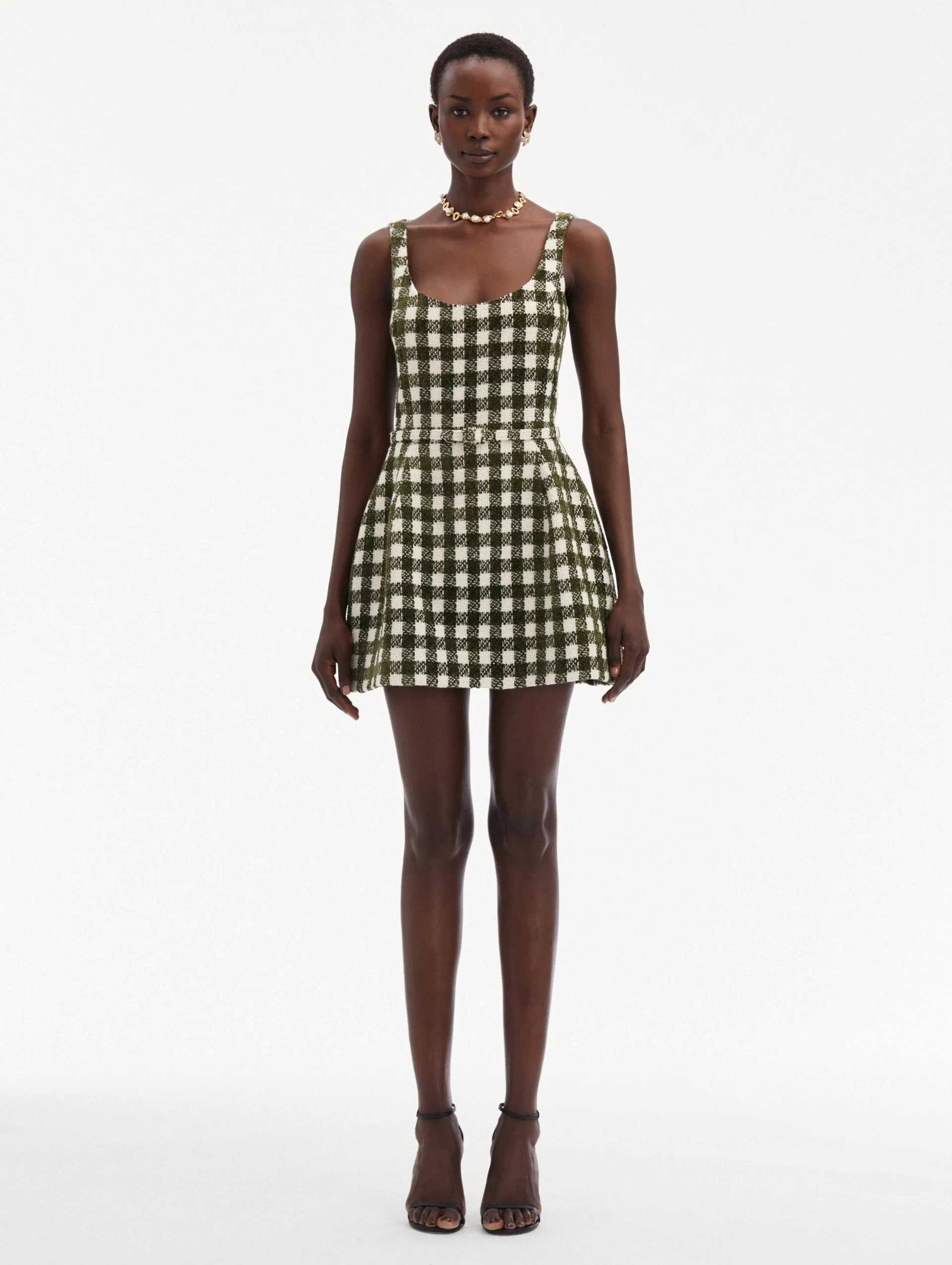 Chenille Check Tweed Dress sold by Oscar de la Renta product image thumbnail 2