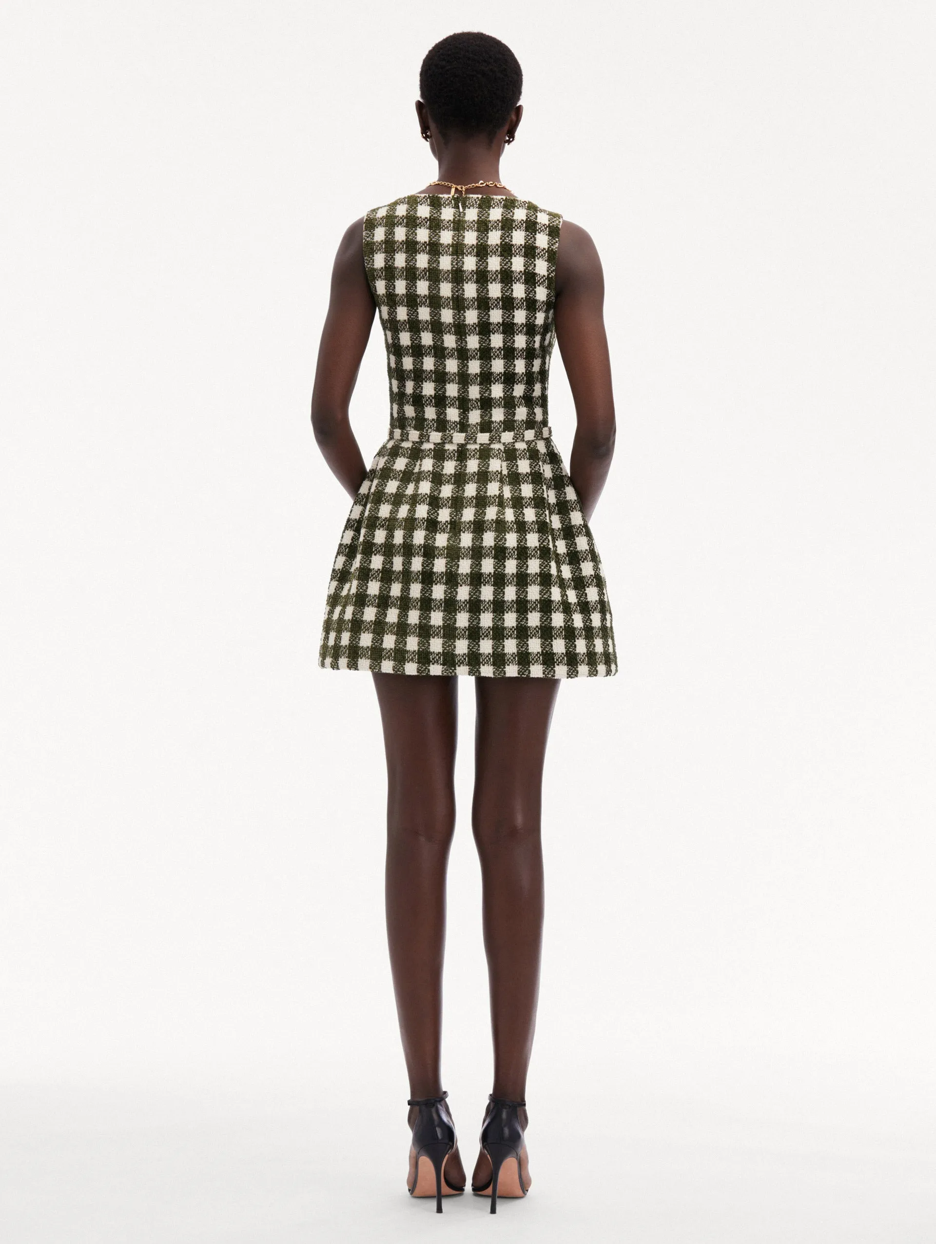 Chenille Check Tweed Dress sold by Oscar de la Renta product image thumbnail 3