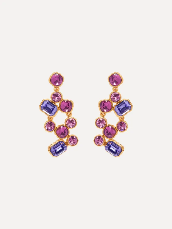 Crystal Scramble Earrings sold by Oscar de la Renta