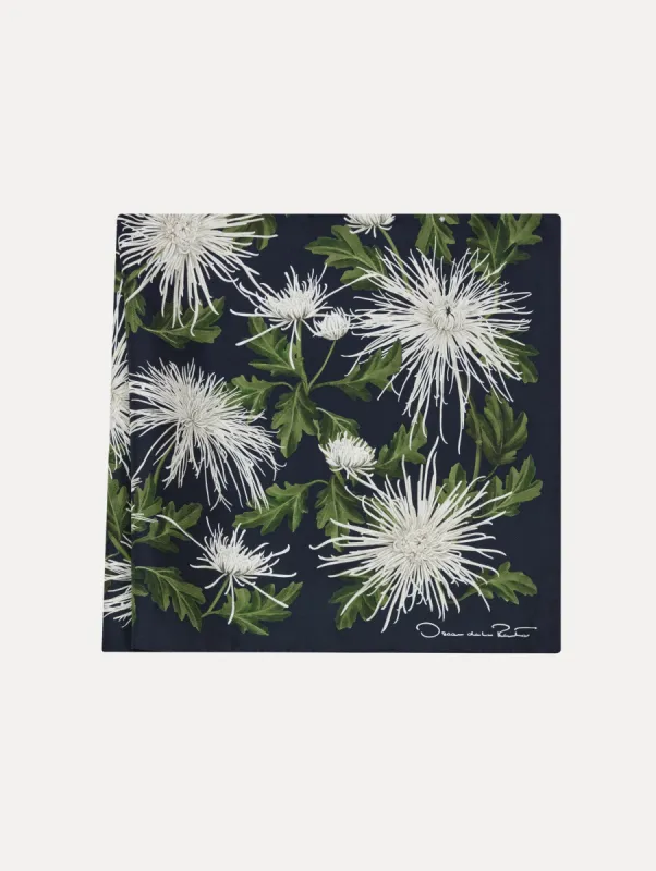 Chrysanthemum Silk Twill Scarf made by Oscar de la Renta