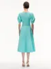 Puff Sleeve Wool Dress sold by Oscar de la Renta
