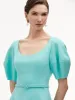 Puff Sleeve Wool Dress sold by Oscar de la Renta