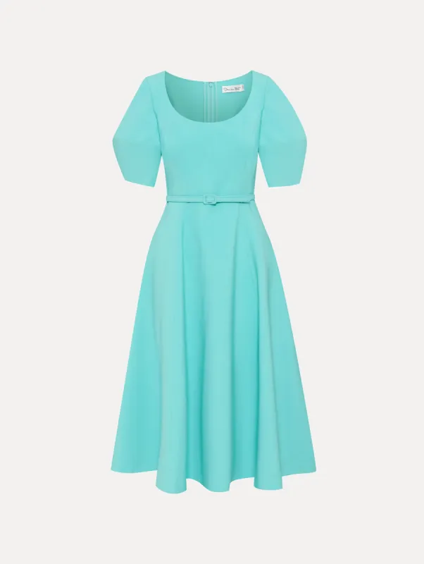 Puff Sleeve Wool Dress sold by Oscar de la Renta