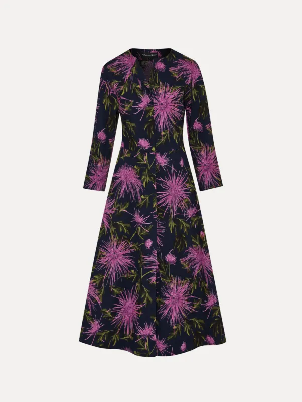 Chrysanthemum Cotton Poplin Dress sold by Oscar de la Renta