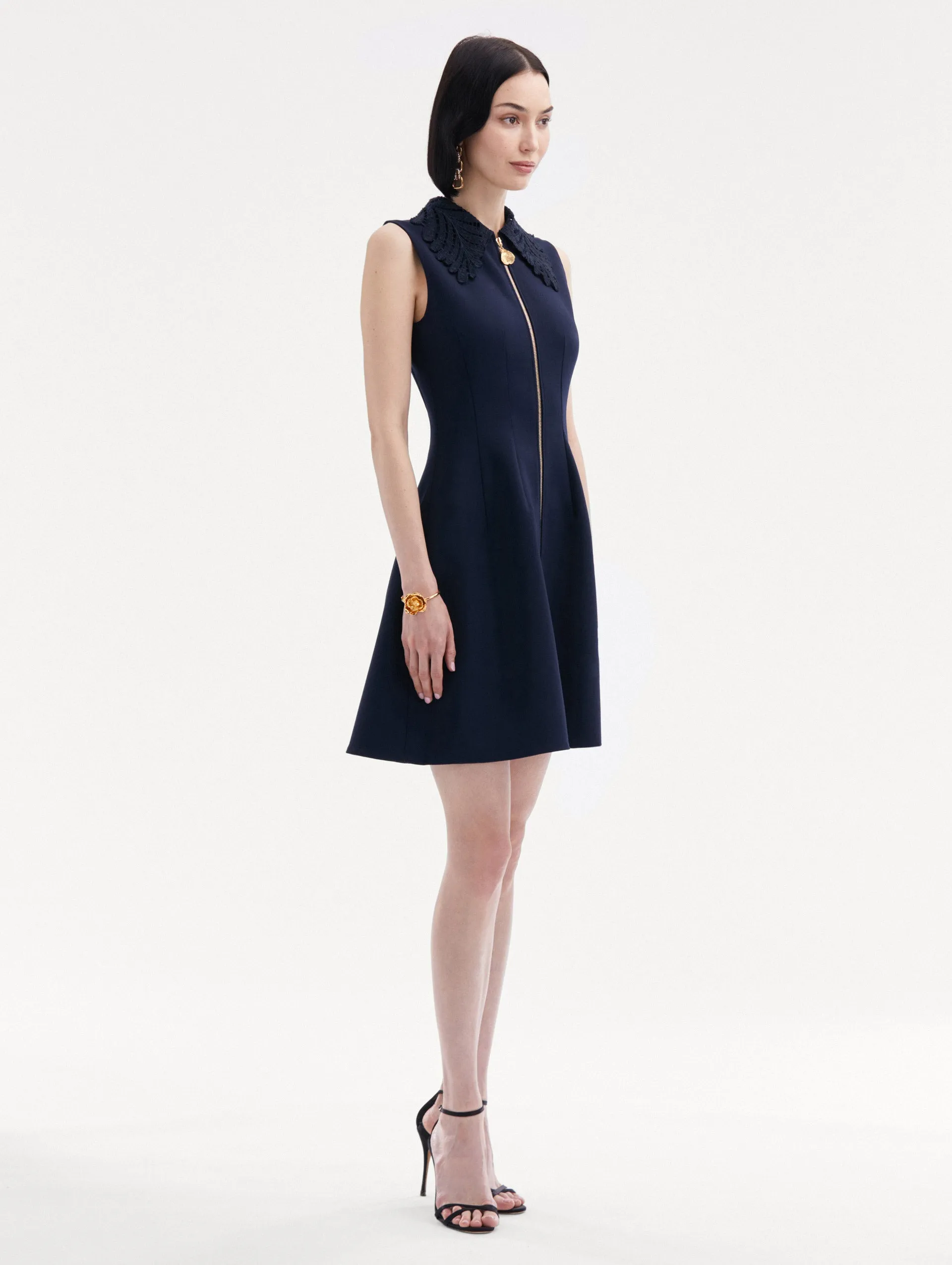 Fern Collar Zip-Front Dress sold by Oscar de la Renta product image thumbnail 4