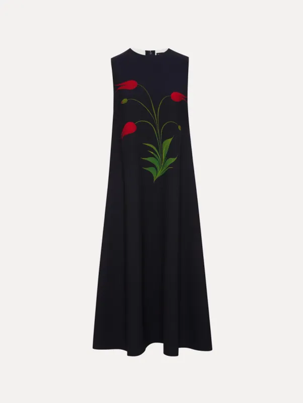 Marbled Tulip Maxi Dress sold by Oscar de la Renta