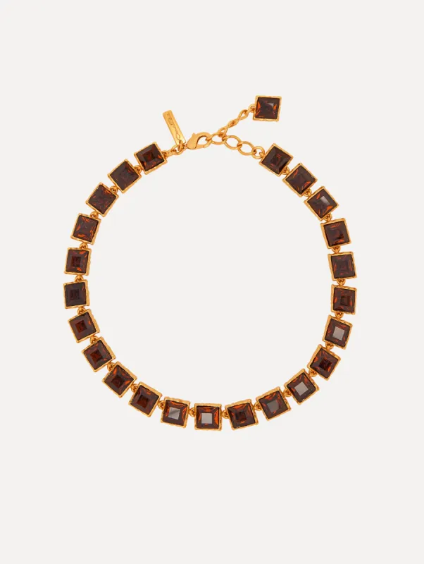 Large Stone Tennis Necklace sold by Oscar de la Renta