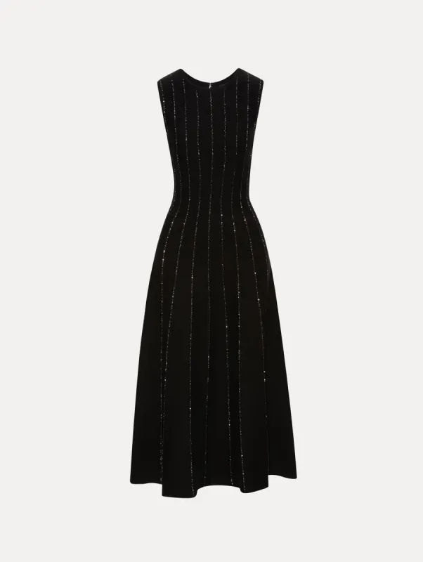 Sequin Embroidered Knit Dress sold by Oscar de la Renta