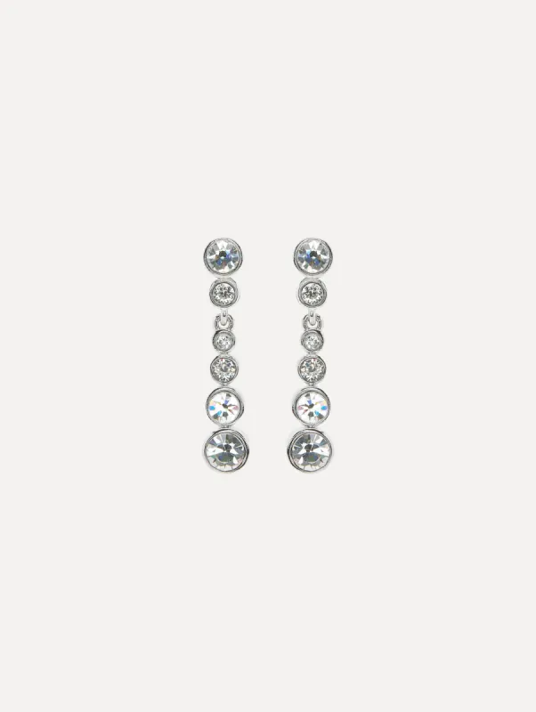 Round Stone Drop Clip-On Earrings sold by Oscar de la Renta