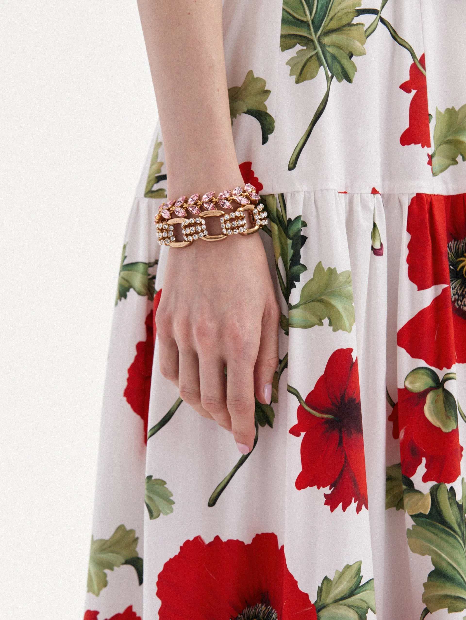 Crystal Leaves Bracelet sold by Oscar de la Renta product image thumbnail 2