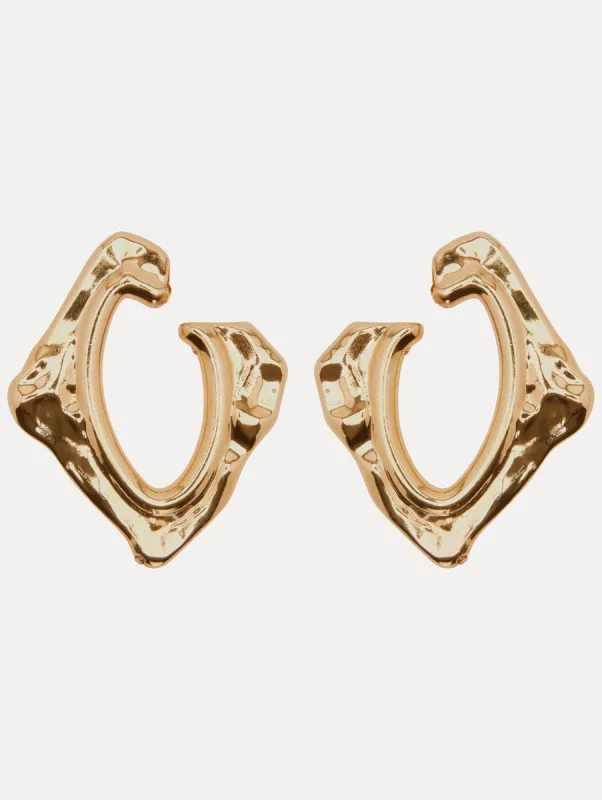 Large Abstract O Hoop Earrings sold by Oscar de la Renta