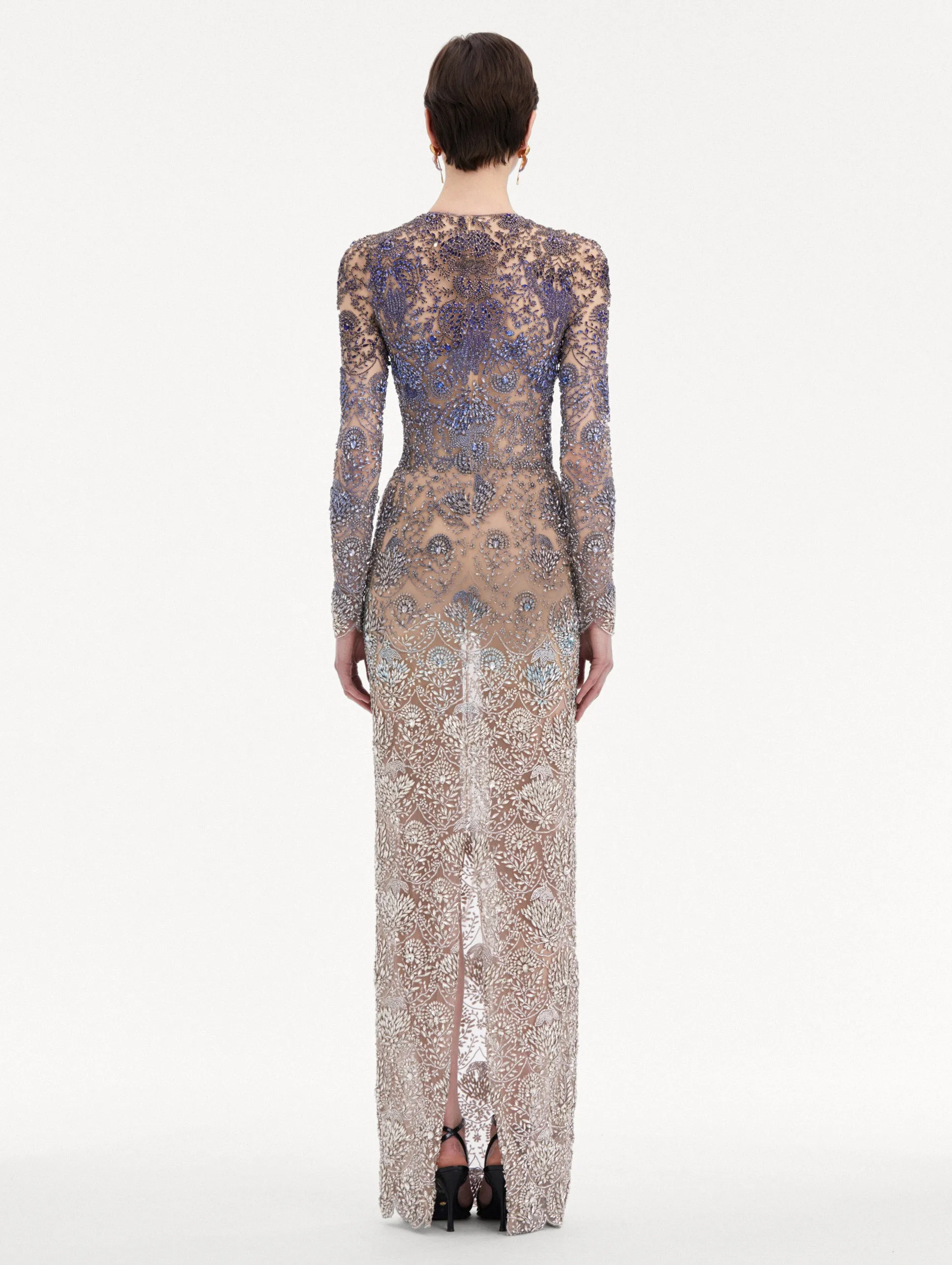 Ombré Crystal Embroidered Gown sold by Oscar de la Renta product image thumbnail 3