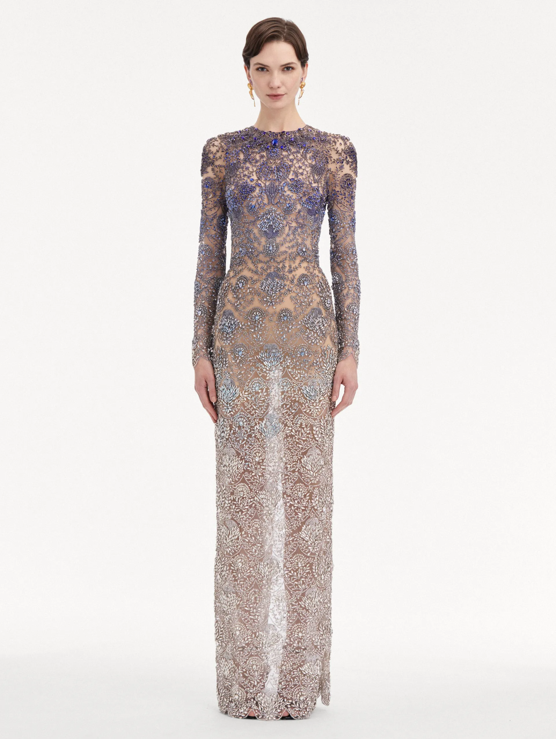 Ombré Crystal Embroidered Gown sold by Oscar de la Renta product image thumbnail 2
