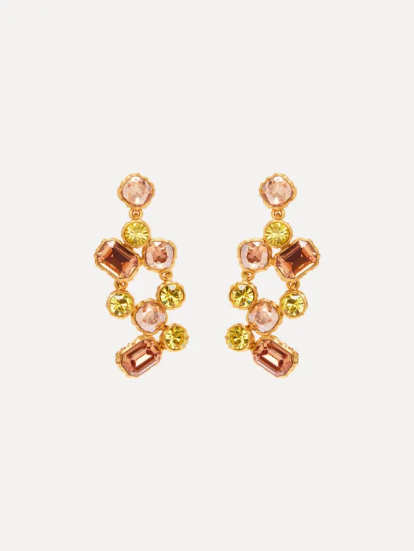 Crystal Scramble Earrings sold by Oscar de la Renta