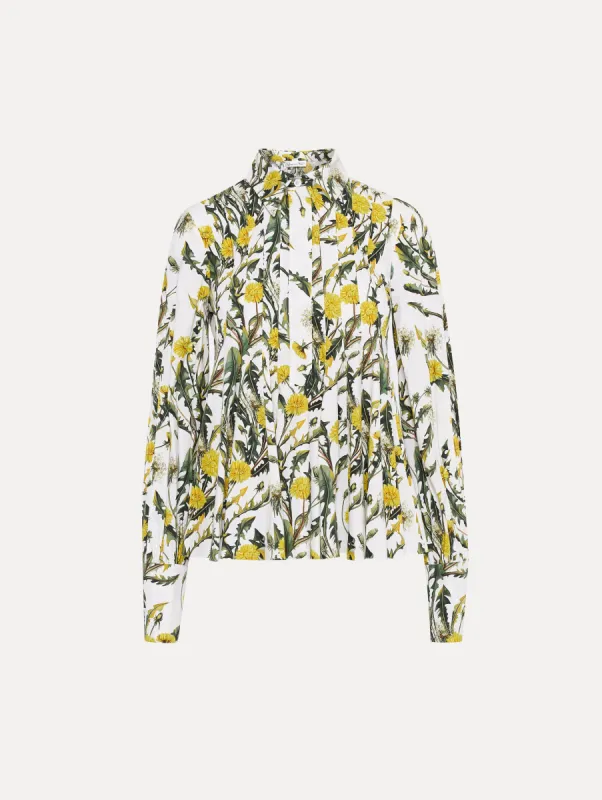 Dandelion Cotton Poplin Blouse sold by Oscar de la Renta