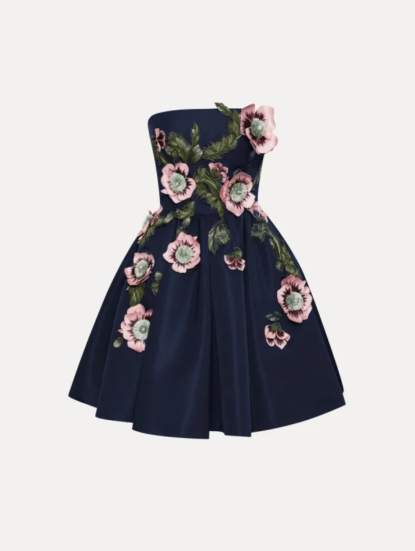 Poppy Embroidered Cocktail Dress sold by Oscar de la Renta