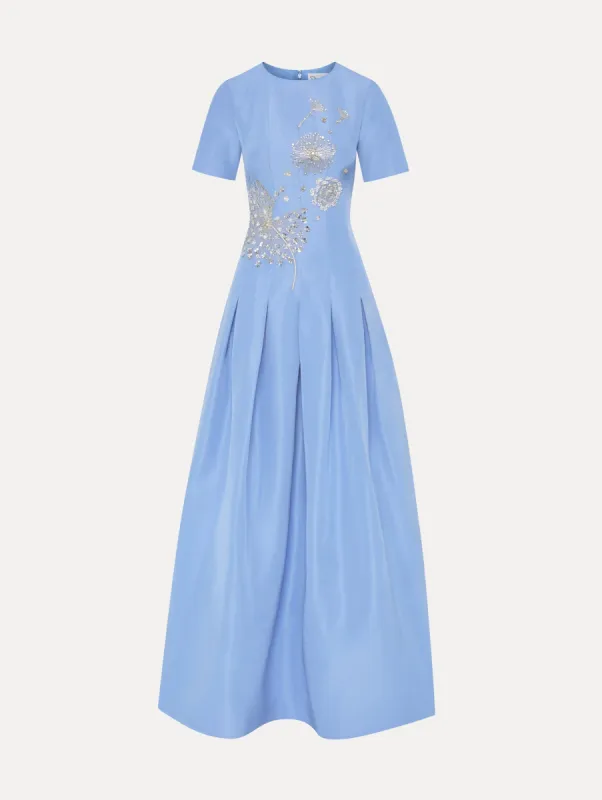 Dandelion Crystal Embroidered Faille Gown sold by Oscar de la Renta