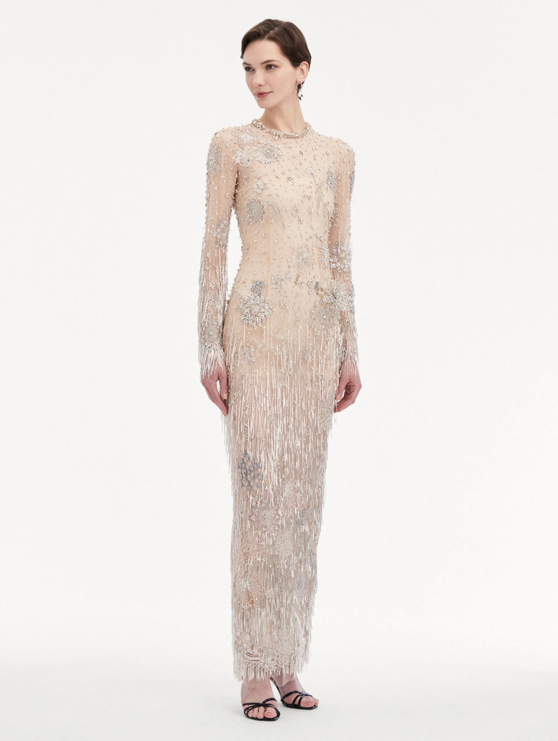 Dandelion Crystal Embroidered Tulle Gown sold by Oscar de la Renta product image thumbnail 4