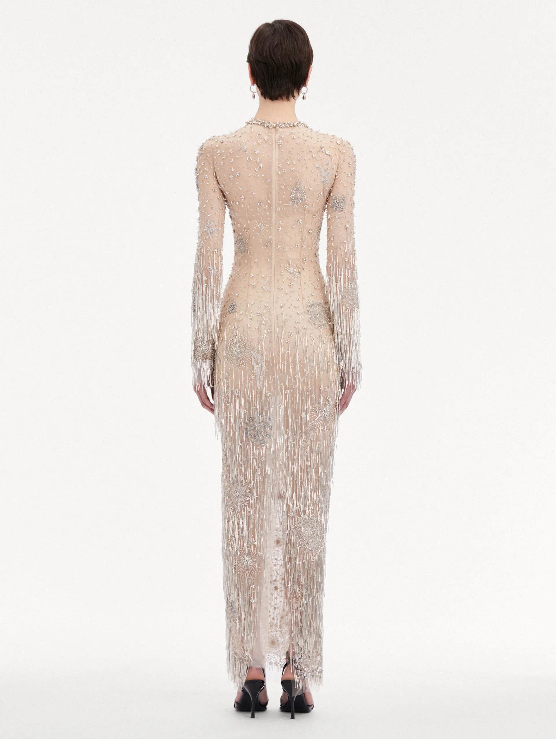 Dandelion Crystal Embroidered Tulle Gown sold by Oscar de la Renta product image thumbnail 3