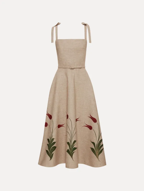 Marbled Tulip Canvas Dress sold by Oscar de la Renta