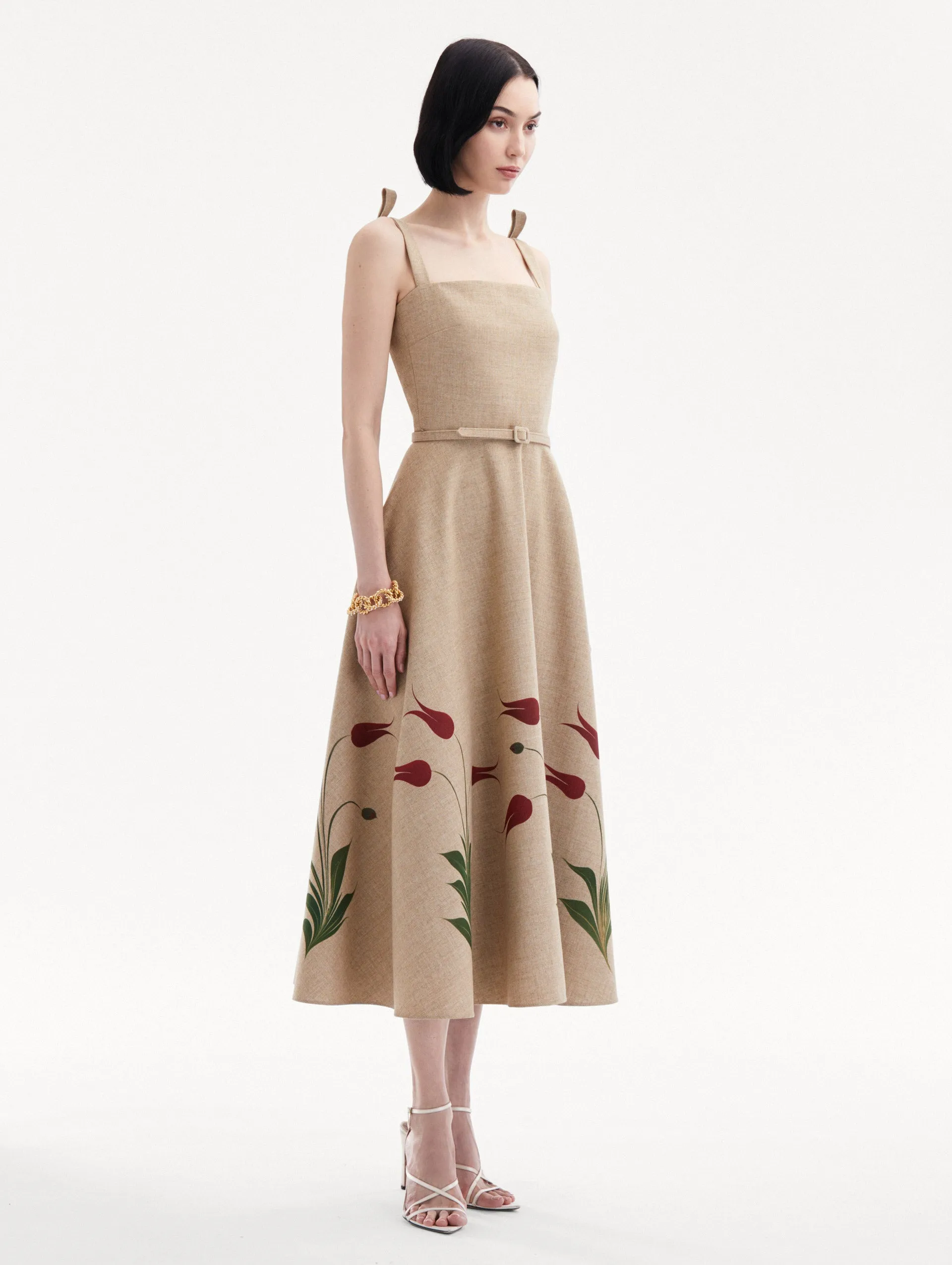 Marbled Tulip Canvas Dress sold by Oscar de la Renta product image thumbnail 4