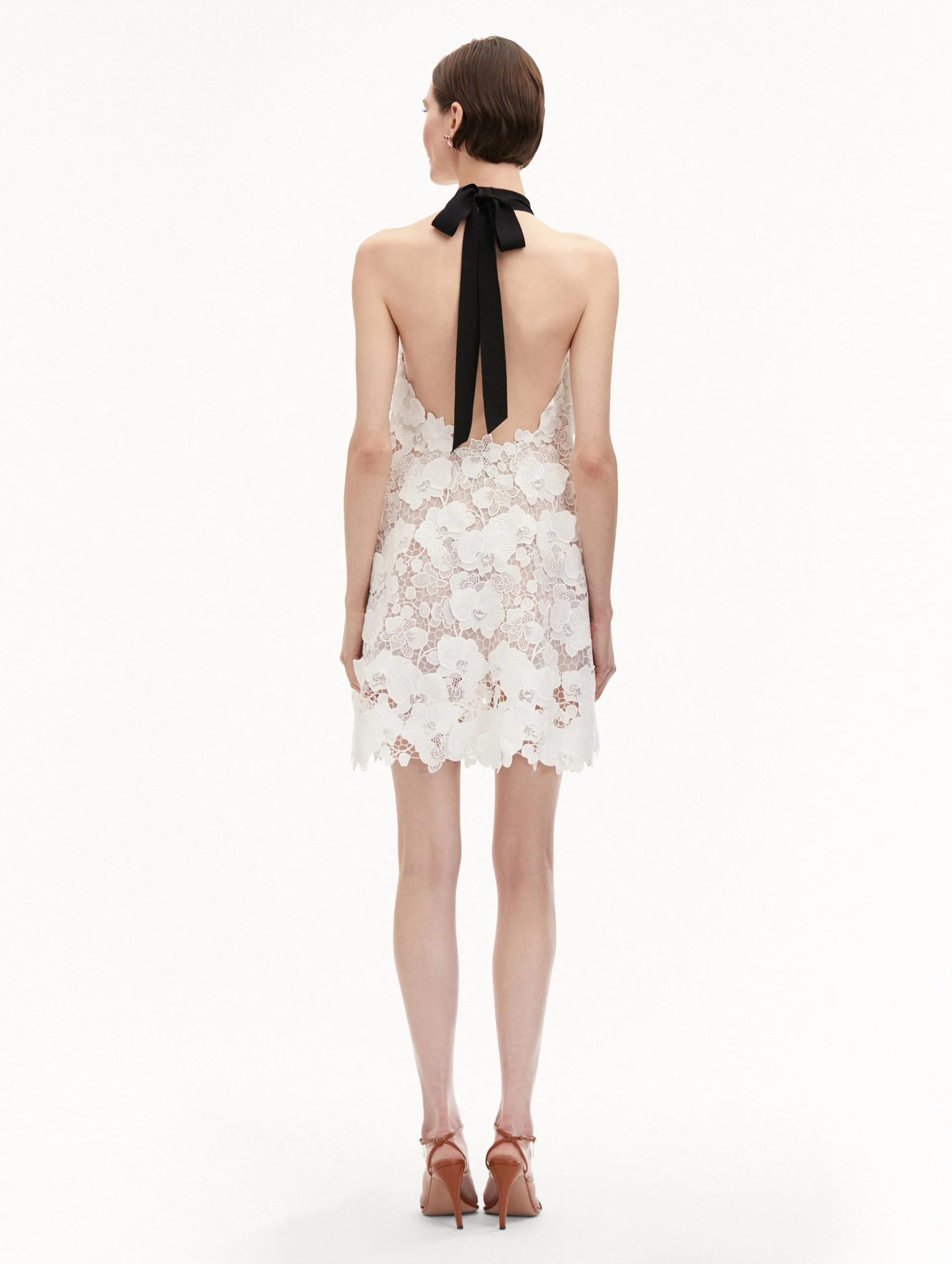 Orchid Embroidered Guipure Dress sold by Oscar de la Renta product image thumbnail 3