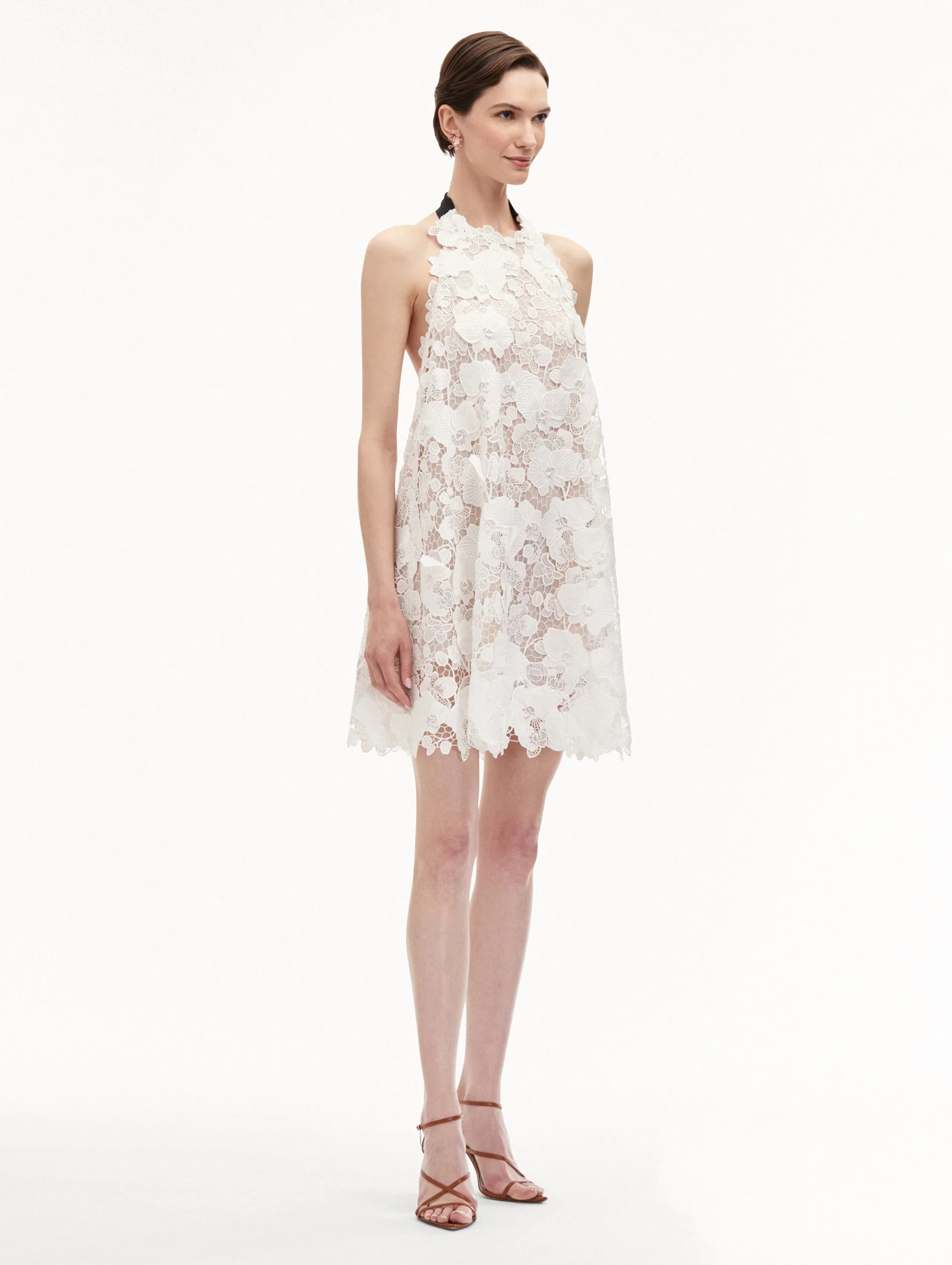 Orchid Embroidered Guipure Dress sold by Oscar de la Renta product image thumbnail 4