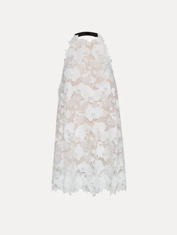 Orchid Embroidered Guipure Dress sold by Oscar de la Renta