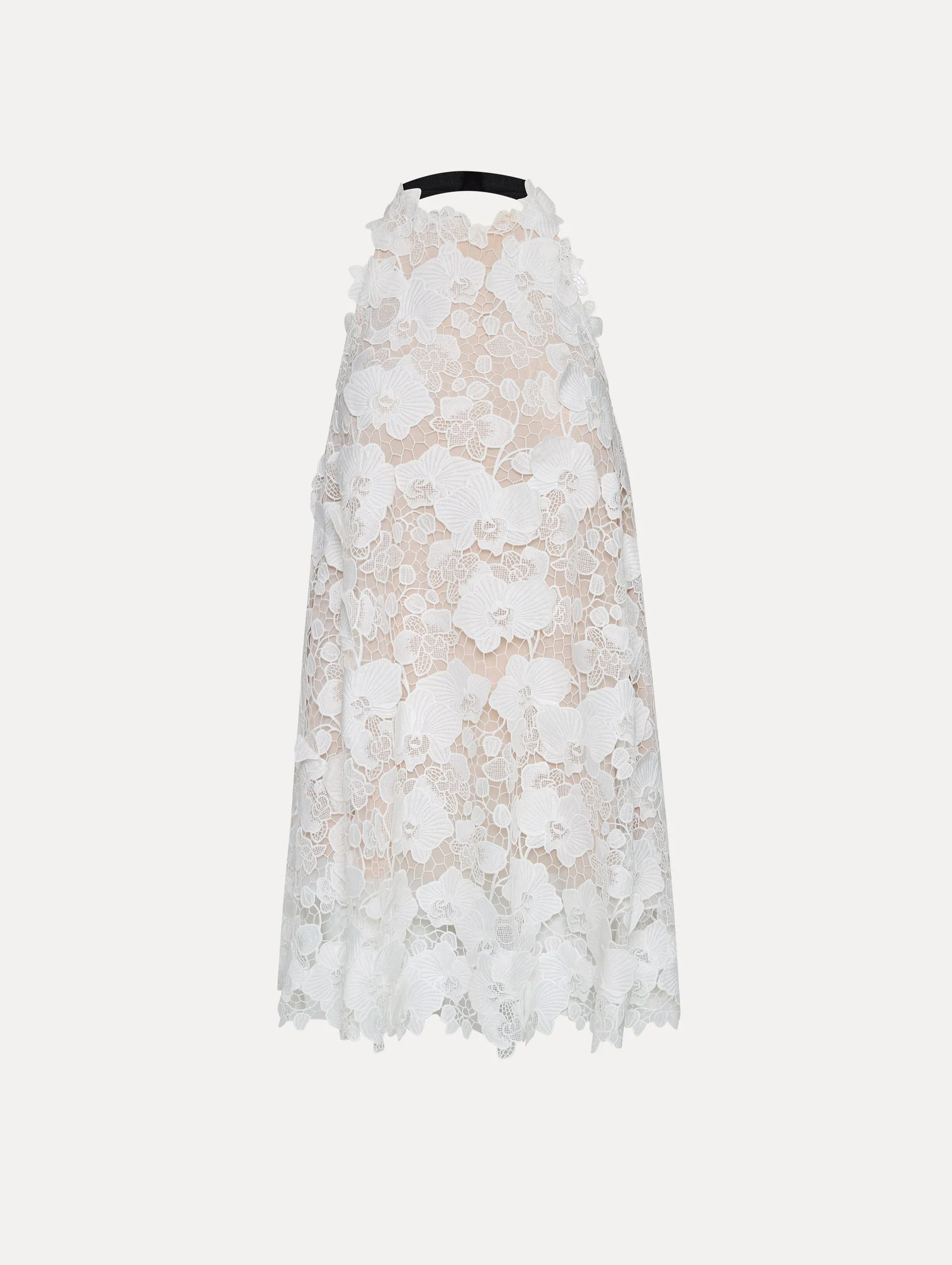 Orchid Embroidered Guipure Dress sold by Oscar de la Renta