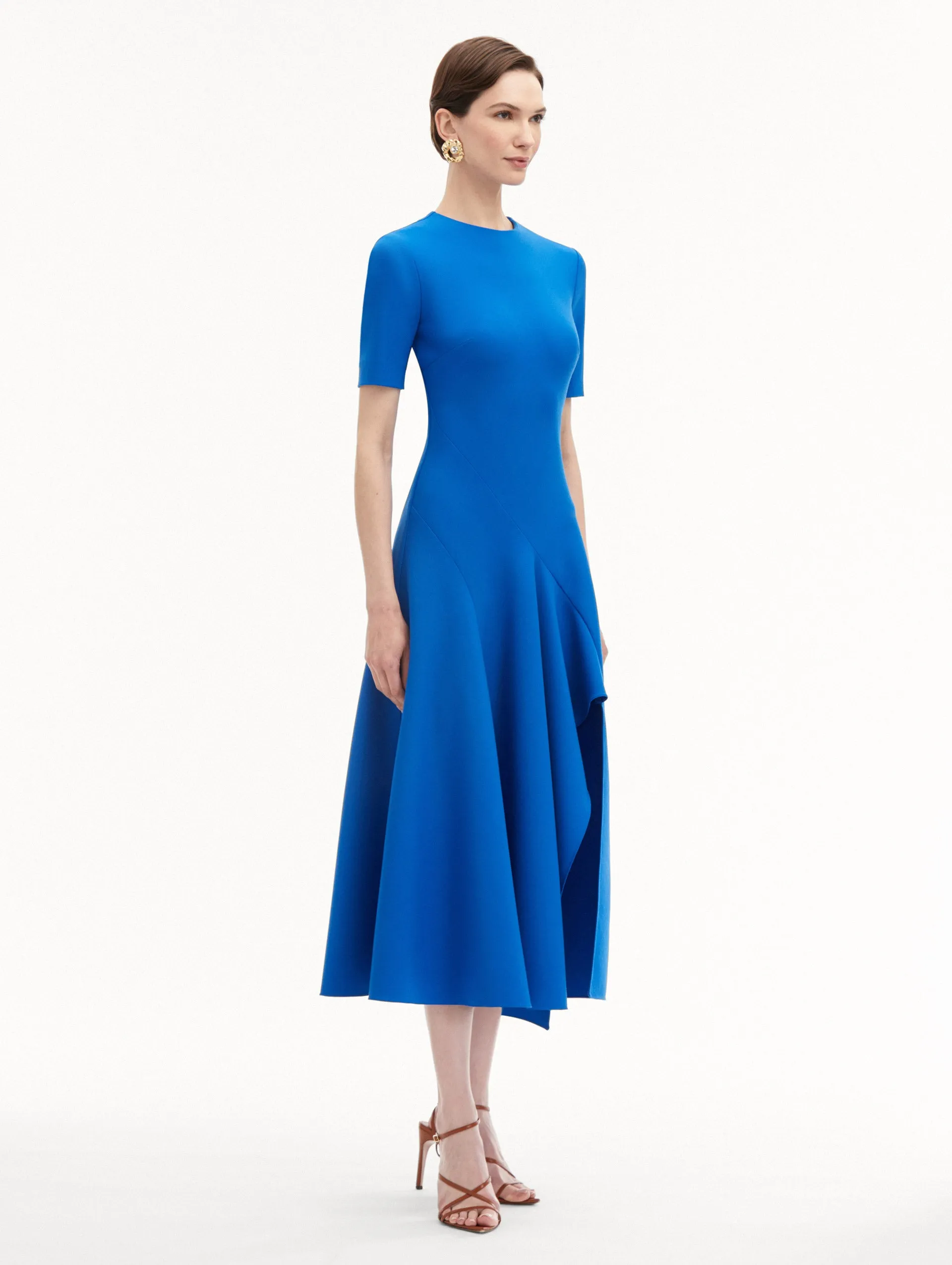 Wave Detail Midi Dress sold by Oscar de la Renta product image thumbnail 4