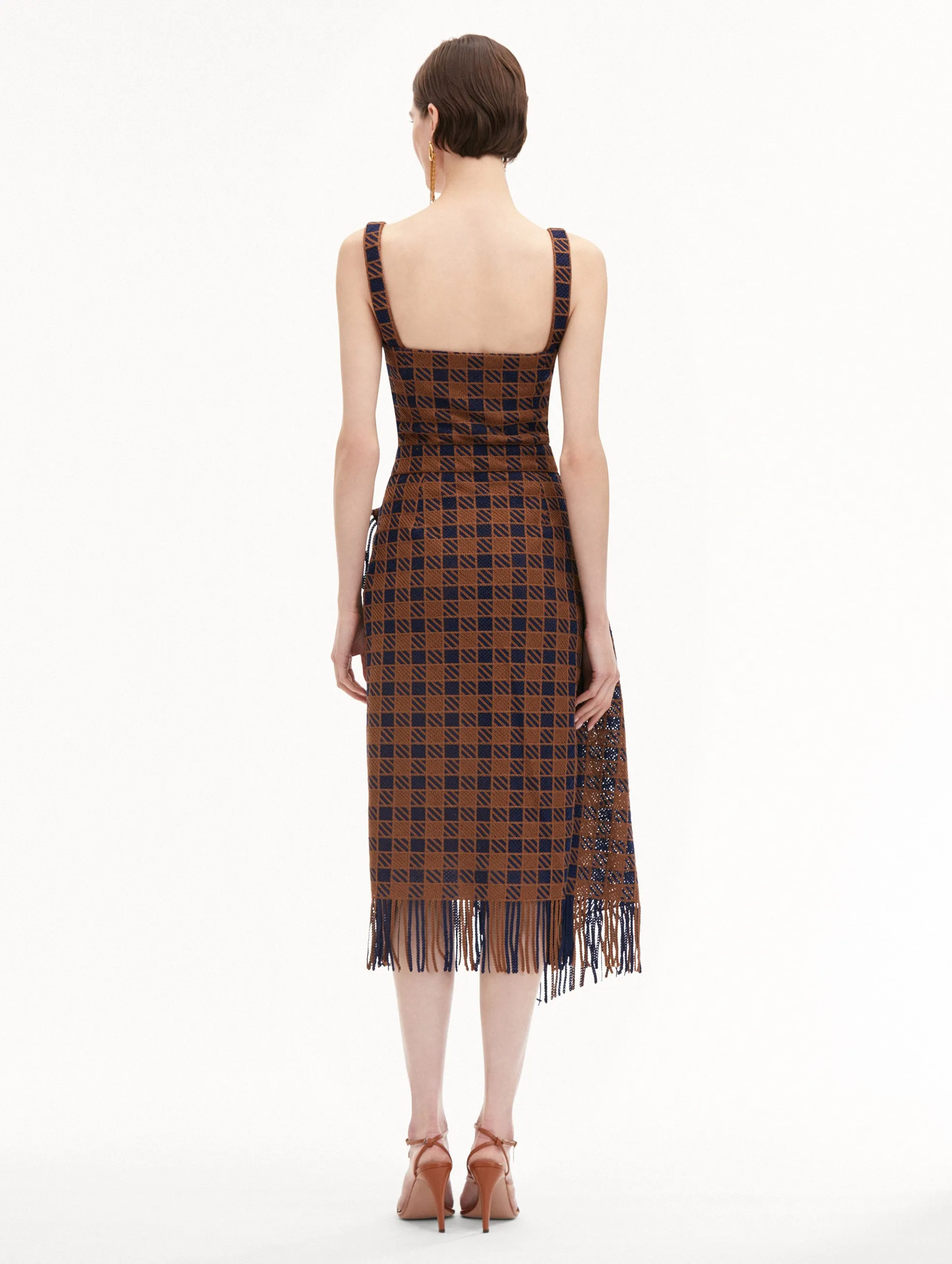 Check Fringe Guipure Dress sold by Oscar de la Renta product image thumbnail 3
