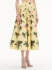 Orchid Cotton Poplin Skirt sold by Oscar de la Renta