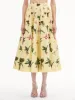 Orchid Cotton Poplin Skirt sold by Oscar de la Renta