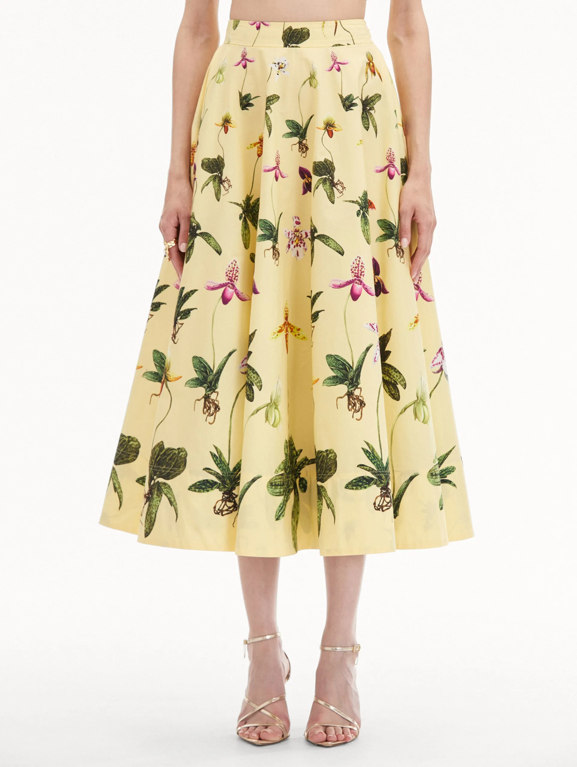 Orchid Cotton Poplin Skirt sold by Oscar de la Renta product image thumbnail 4