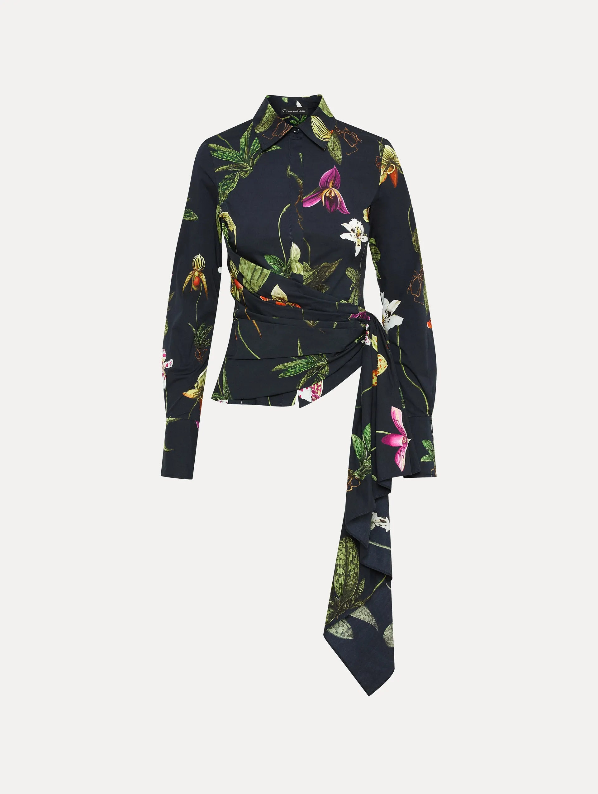Orchid Cotton Poplin Blouse sold by Oscar de la Renta