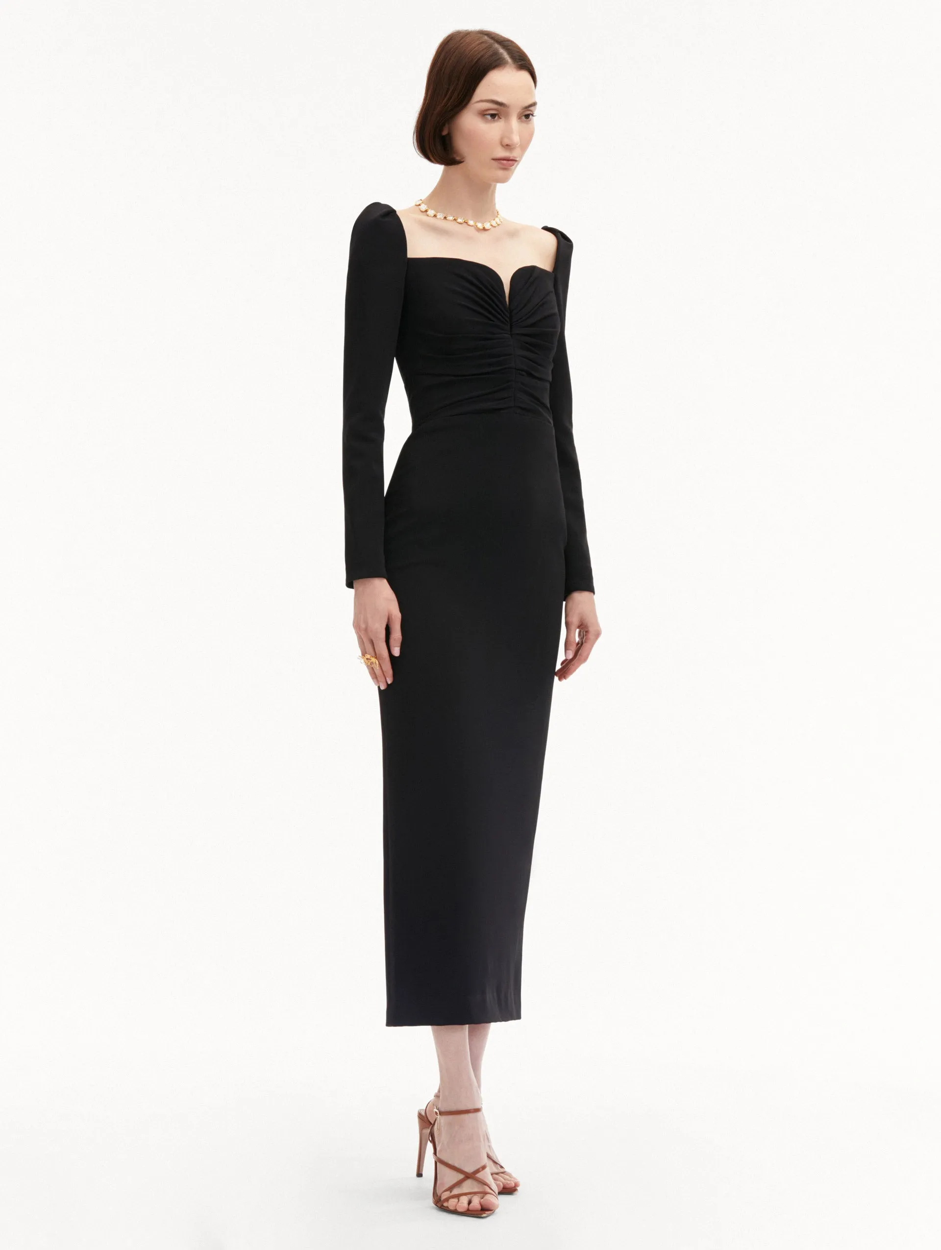 Plunging Sweetheart Cocktail Dress sold by Oscar de la Renta product image thumbnail 4