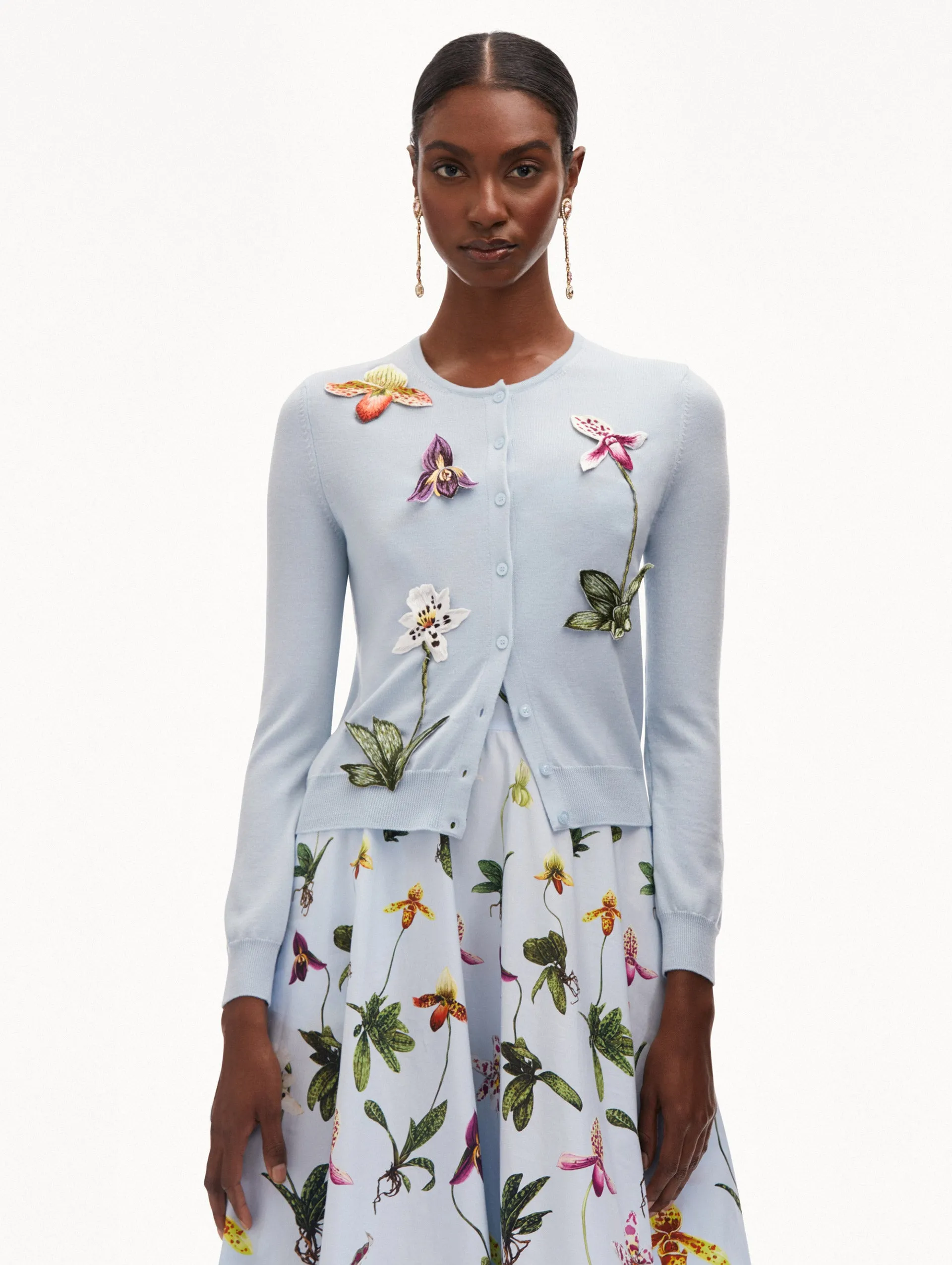Orchid Threadwork Cardigan sold by Oscar de la Renta product image thumbnail 2