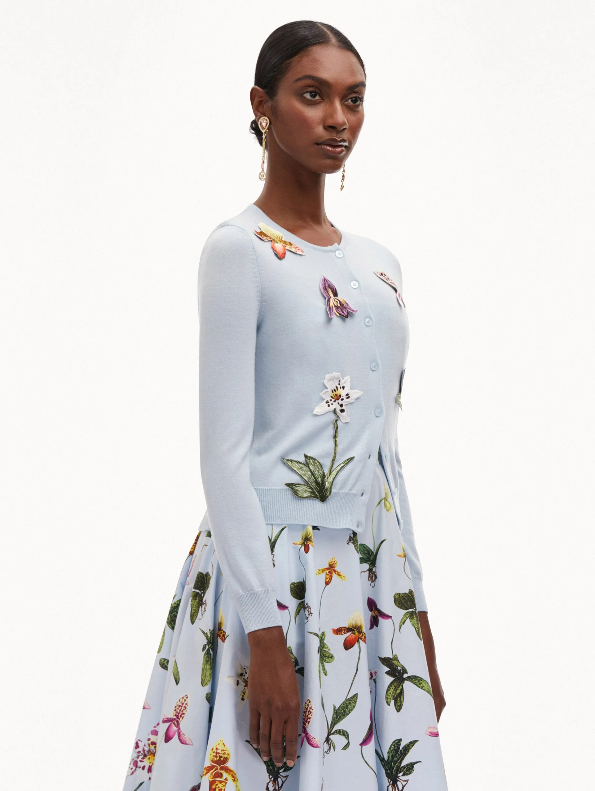 Orchid Threadwork Cardigan sold by Oscar de la Renta product image thumbnail 5