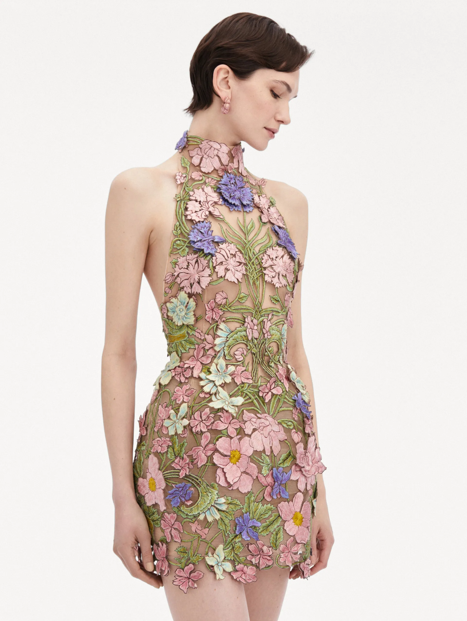 Art Nouveau Threadwork Cocktail Dress sold by Oscar de la Renta product image thumbnail 5