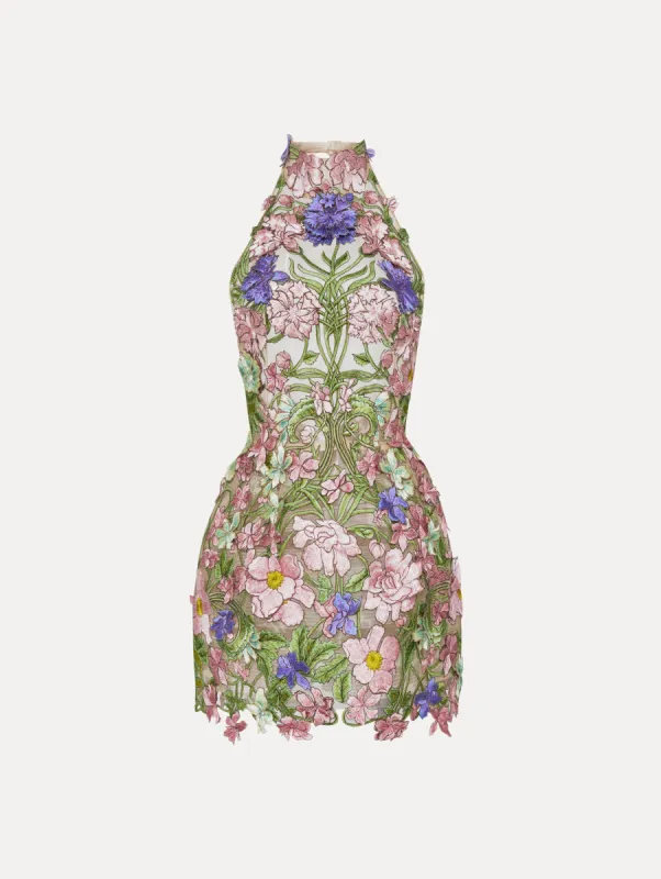 Art Nouveau Threadwork Cocktail Dress sold by Oscar de la Renta
