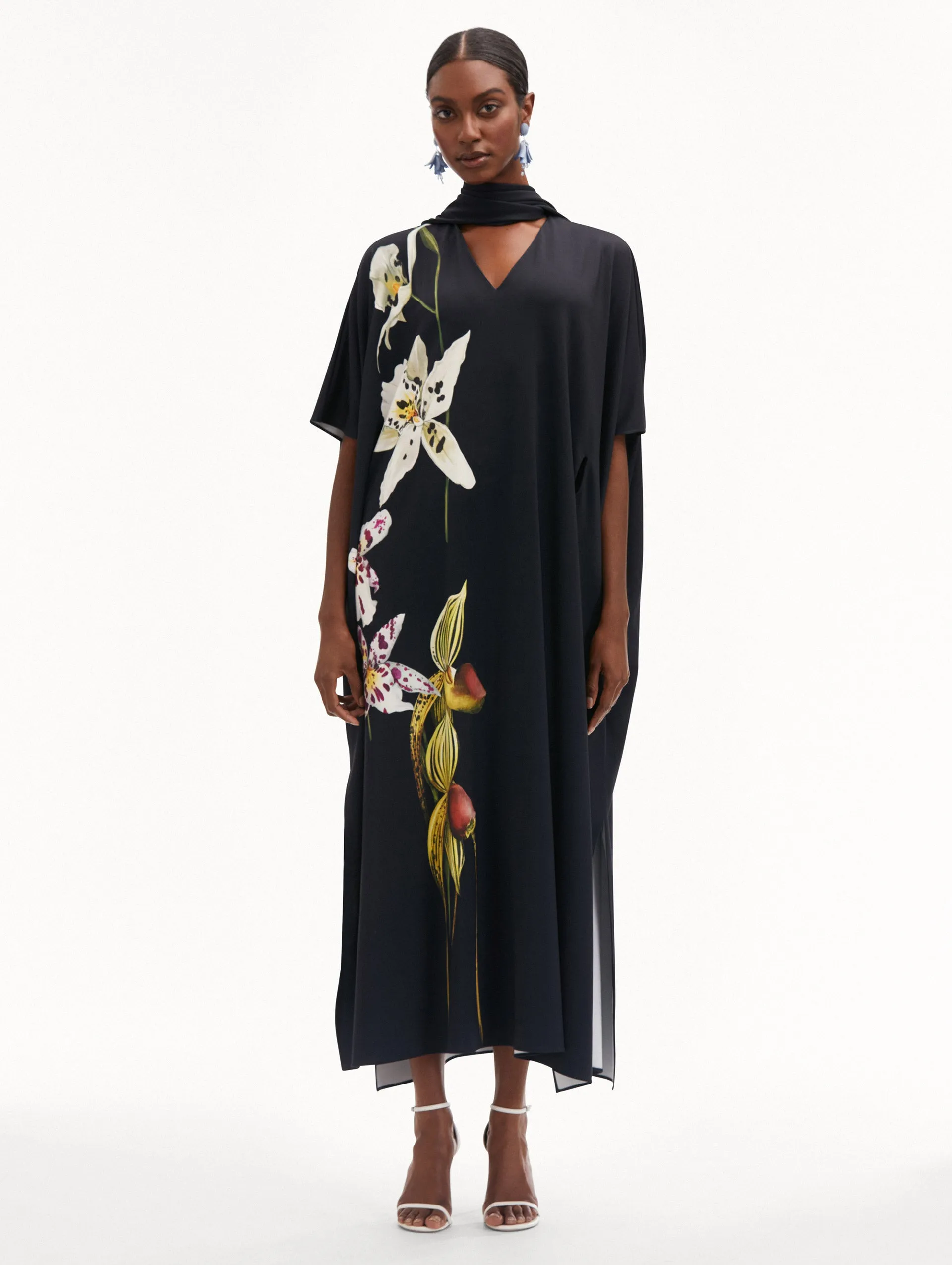 Orchid Jersey Caftan sold by Oscar de la Renta product image thumbnail 2