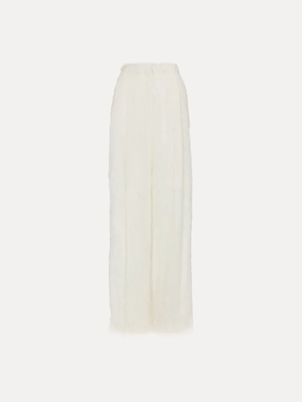 Fringe Fil Coupé Wide Leg Pant sold by Oscar de la Renta