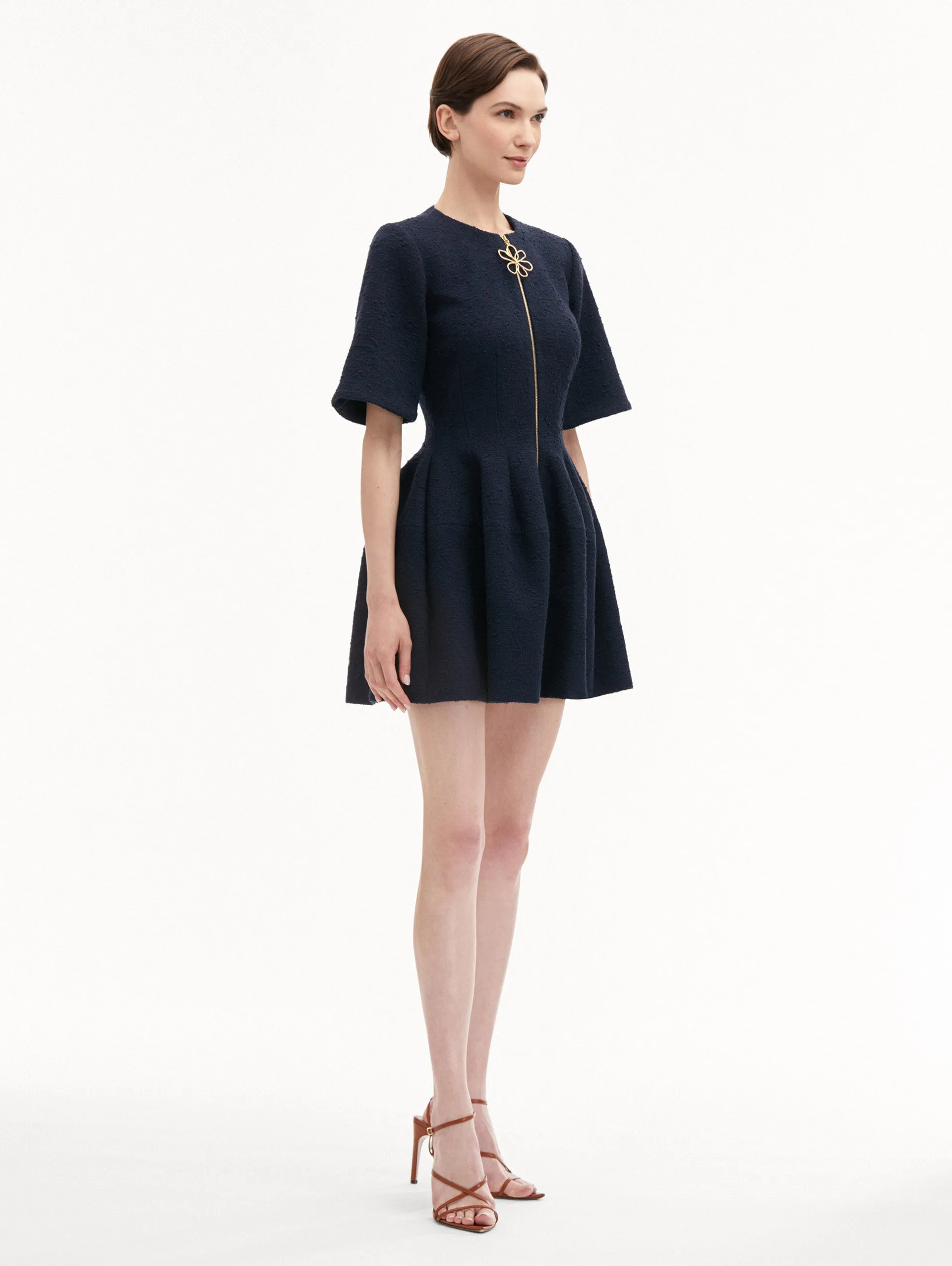 Zip Front Tweed Dress sold by Oscar de la Renta product image thumbnail 4