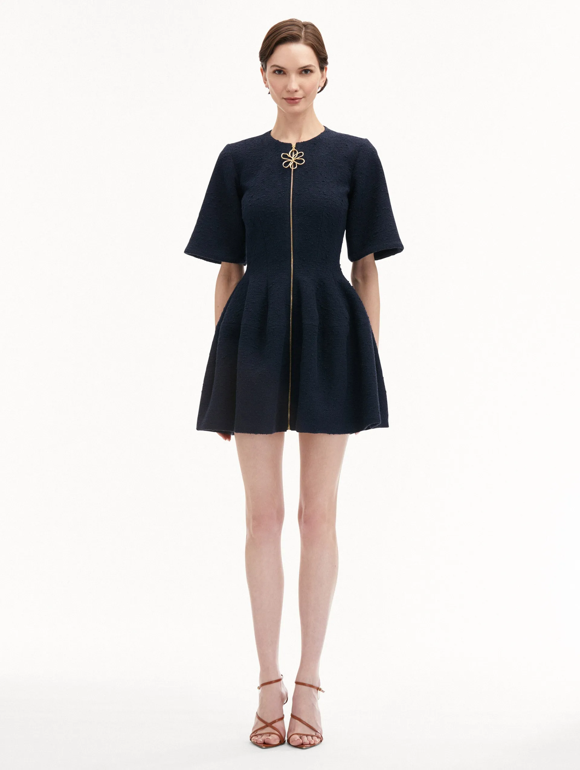 Zip Front Tweed Dress sold by Oscar de la Renta product image thumbnail 2
