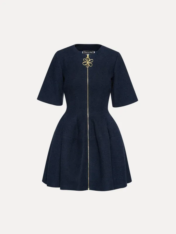 Zip Front Tweed Dress sold by Oscar de la Renta