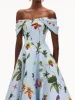 Orchid Off Shoulder Faille Gown sold by Oscar de la Renta